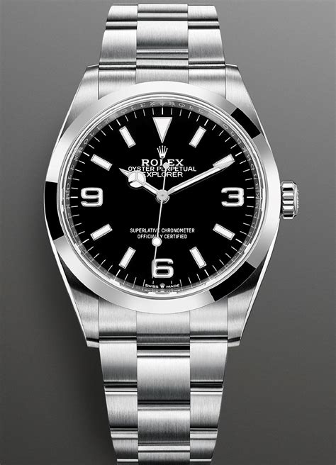 rolex explorer oyster 36 mm oystersteel 124270|rolex explorer watch black dial.